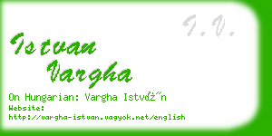 istvan vargha business card